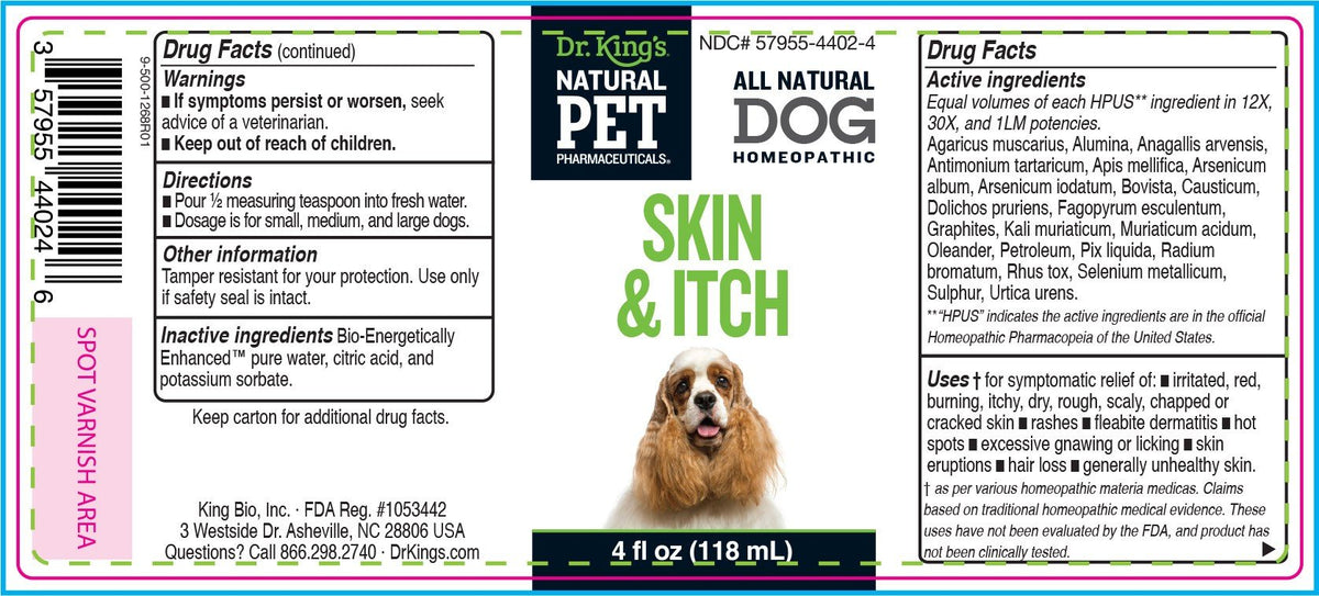 KingBio Natural Pet Skin &amp; Itch For Dog 4 oz Liquid