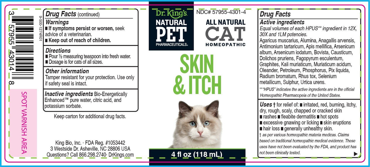 KingBio Natural Pet Skin &amp; Itch Irritations For Cat 4 oz Liquid