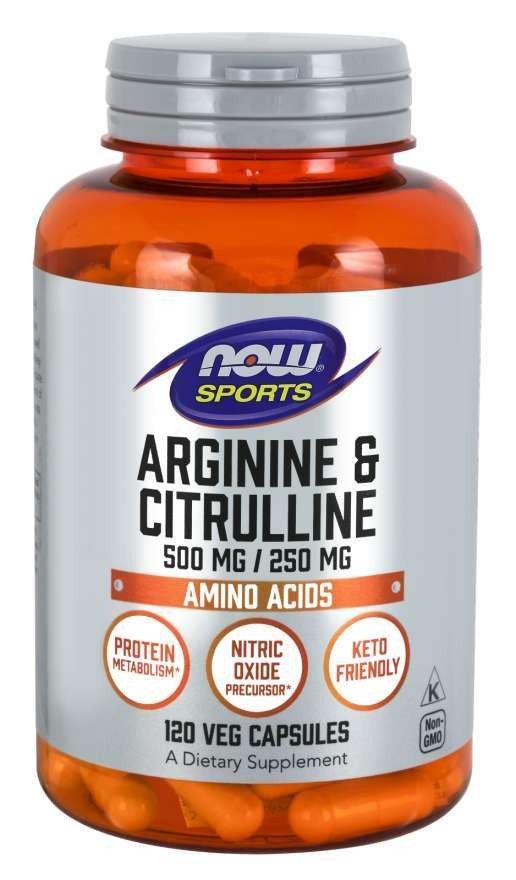 Now Foods Arginine 500mg & Citrulline 250mg 120 Capsule