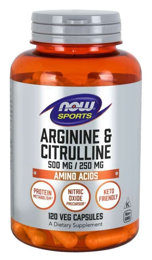 Now Foods Arginine 500mg &amp; Citrulline 250mg 120 Capsule