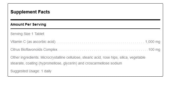 Douglas Laboratories Natural C 1000mg 100 Tablet