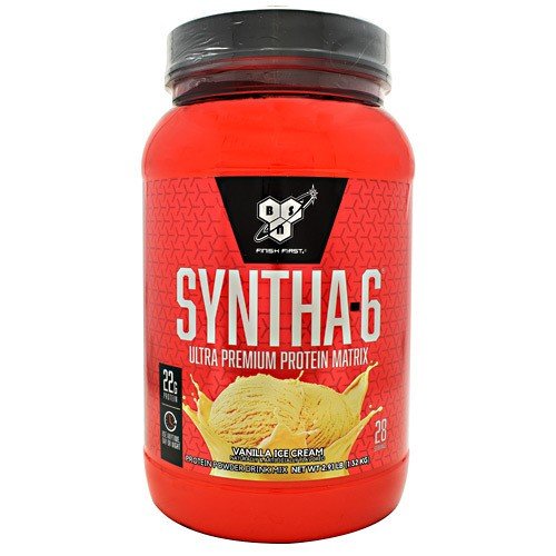 BSN Syntha-6 Ultra-Premium Sustained Release Protein Powder-Vanilla 2.91 lbs Powder