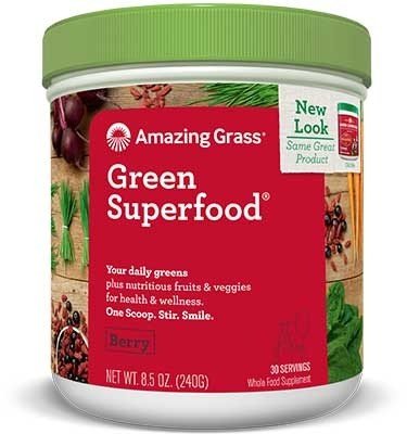 Amazing Grass Green SuperFood - Berry 8.5 oz Powder