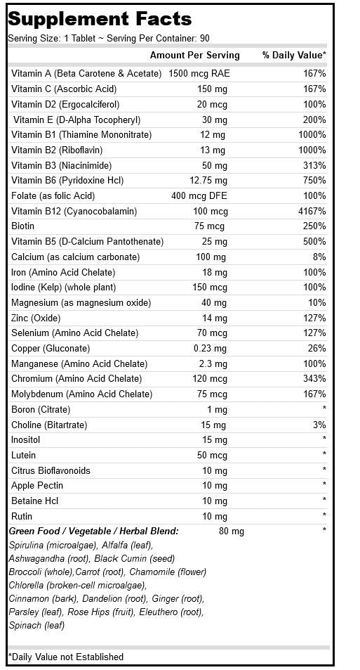 Deva Vegan Vegan Multivitamin and Mineral 90 Tablet