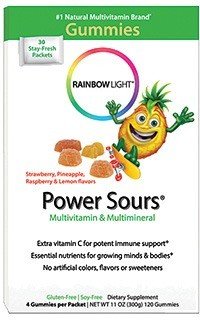 Rainbow Light Gummy Power Sours Multi for Kids 30 Packet