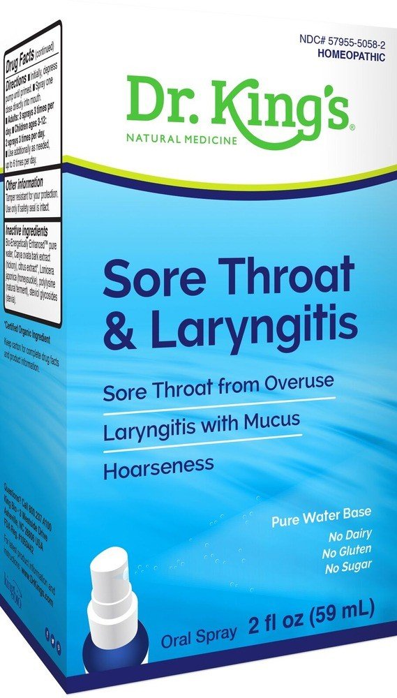 Dr King Natural Medicine Sore Throat & Laryngitis 2 oz Liquid