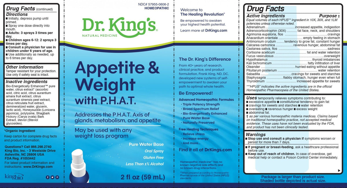 Dr King Natural Medicine Appetite &amp; Weight w/ P.H.A.T. 2 oz Liquid