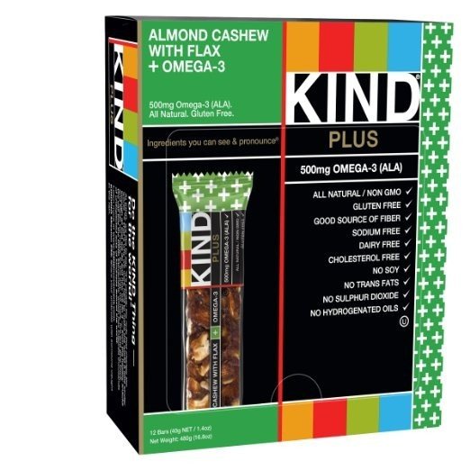 KIND Healthy Snacks Almond and Cashew Plus - Box 12 Bars Box