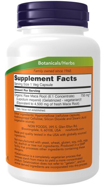 Now Foods Maca 750 mg Raw 90 VegCap