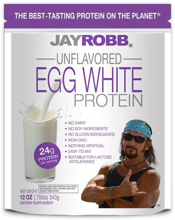 Jay Robb Egg White Protein Unflavored 12 oz Powder