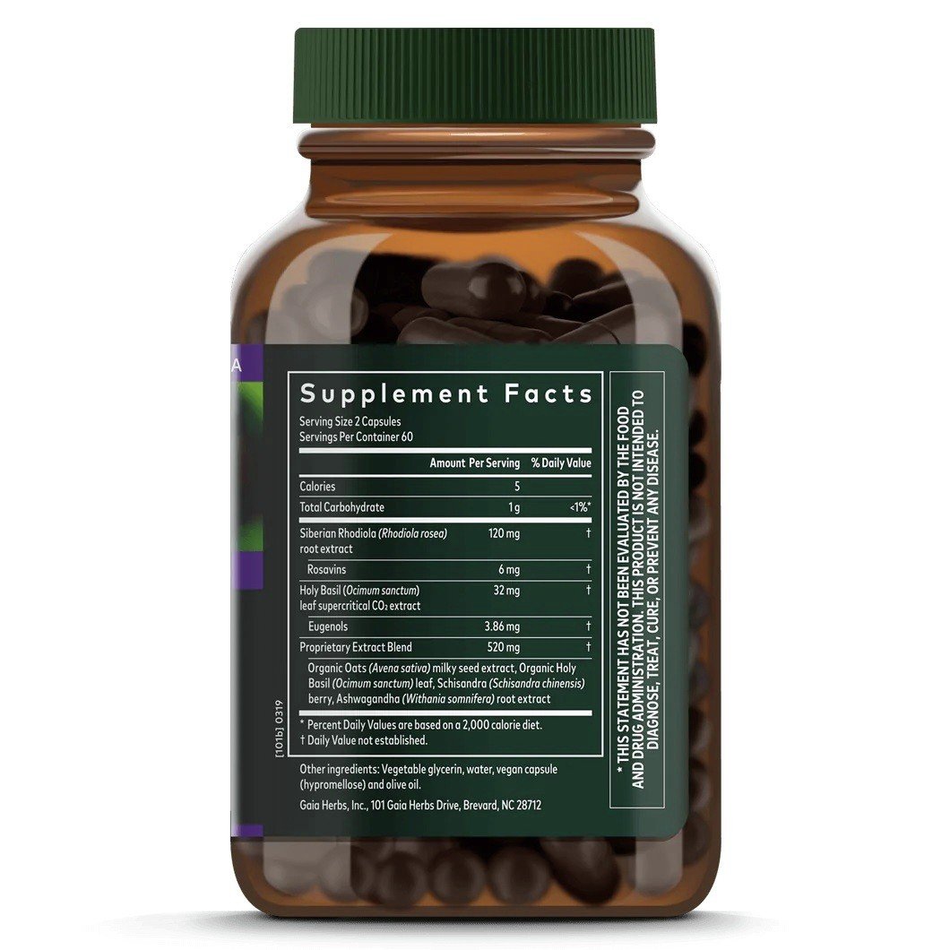 Gaia Herbs Adrenal Health Daily Support 120 VegCap