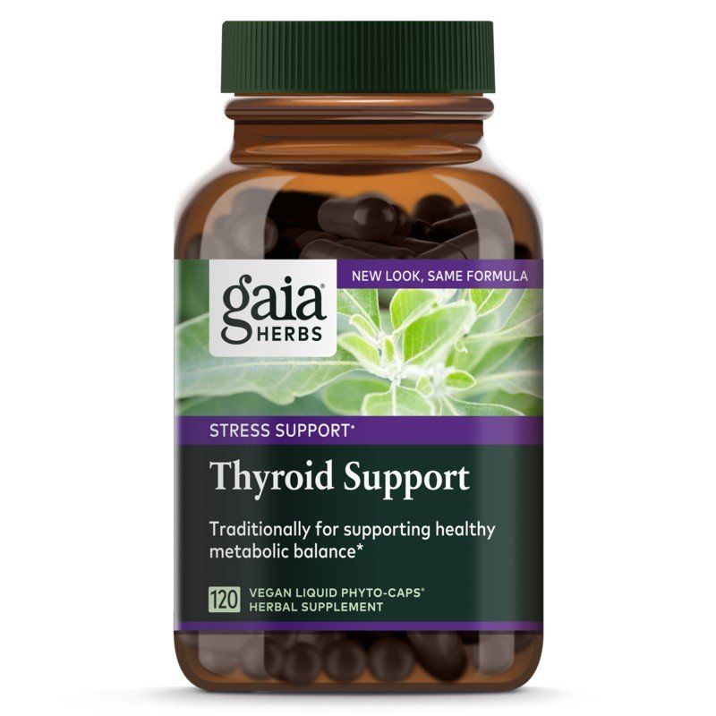 Thyroid Support | Gaia Herbs | Thyroid Support | Stress Support | Traditionally for Healthy Metabolic Balance | Stress Support | 120 VegCaps | Capsules | VitaminLife