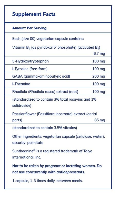 Pure Encapsulations Emotional Wellness 120 Vegcap