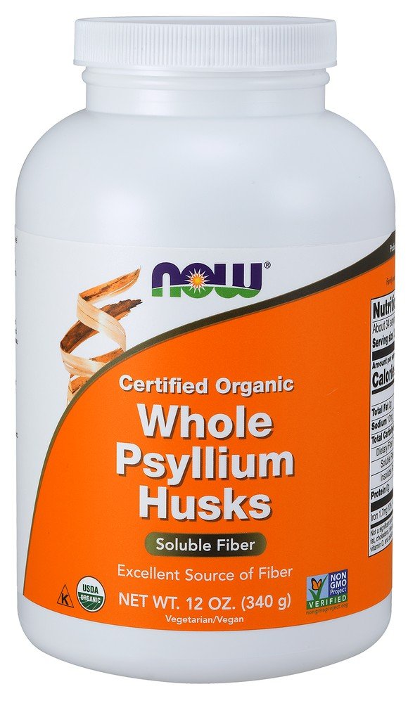 Now Foods Organic Psyllium Husk Whole 12 oz Bulk