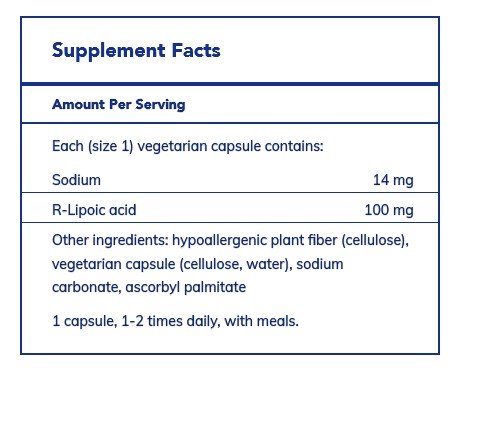 Pure Encapsulations R-Lipoic Acid (Stabilized) 120 Vegcap