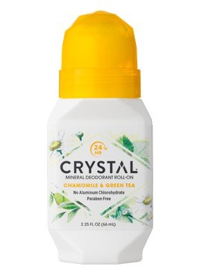 Crystal Body Deodorant Mineral Deodorant Roll-On Chamomile & Green Tea 2.25 oz Roll-On