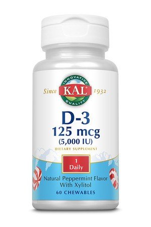 Kal D-3 125 mcg (5000 IU) 60 Chewable