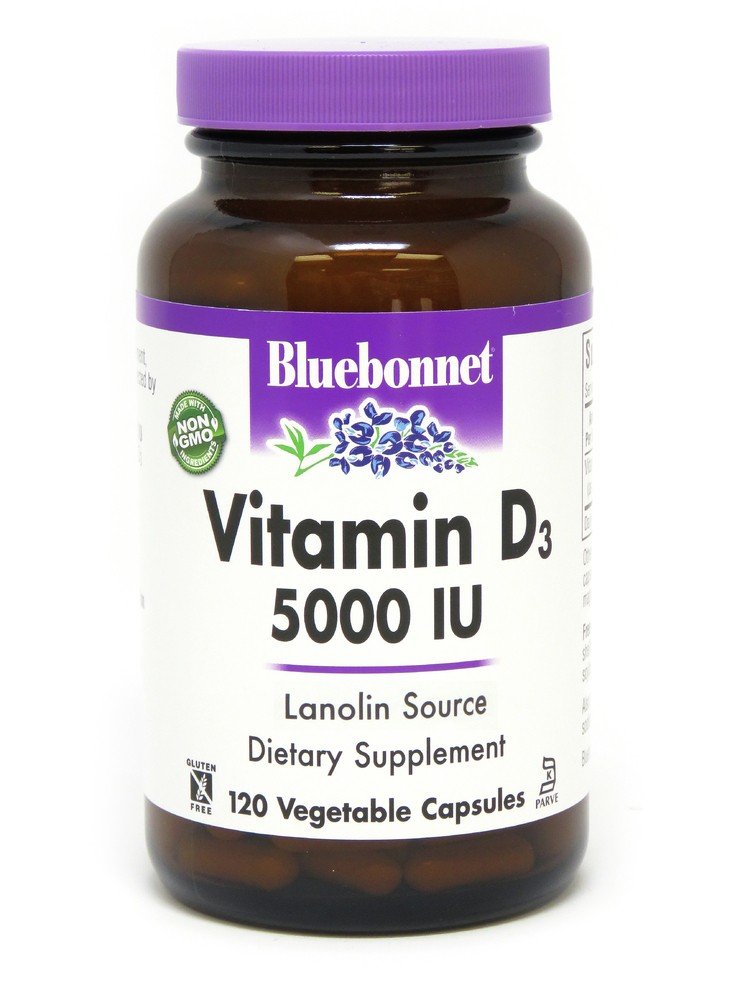 Bluebonnet Vitamin D3 5000 IU 120 VegCap