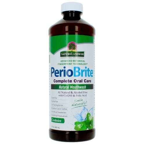 Nature&#39;s Answer PerioBrite Natural Mouthwash Alcohol Free Cool Mint 16 oz Liquid