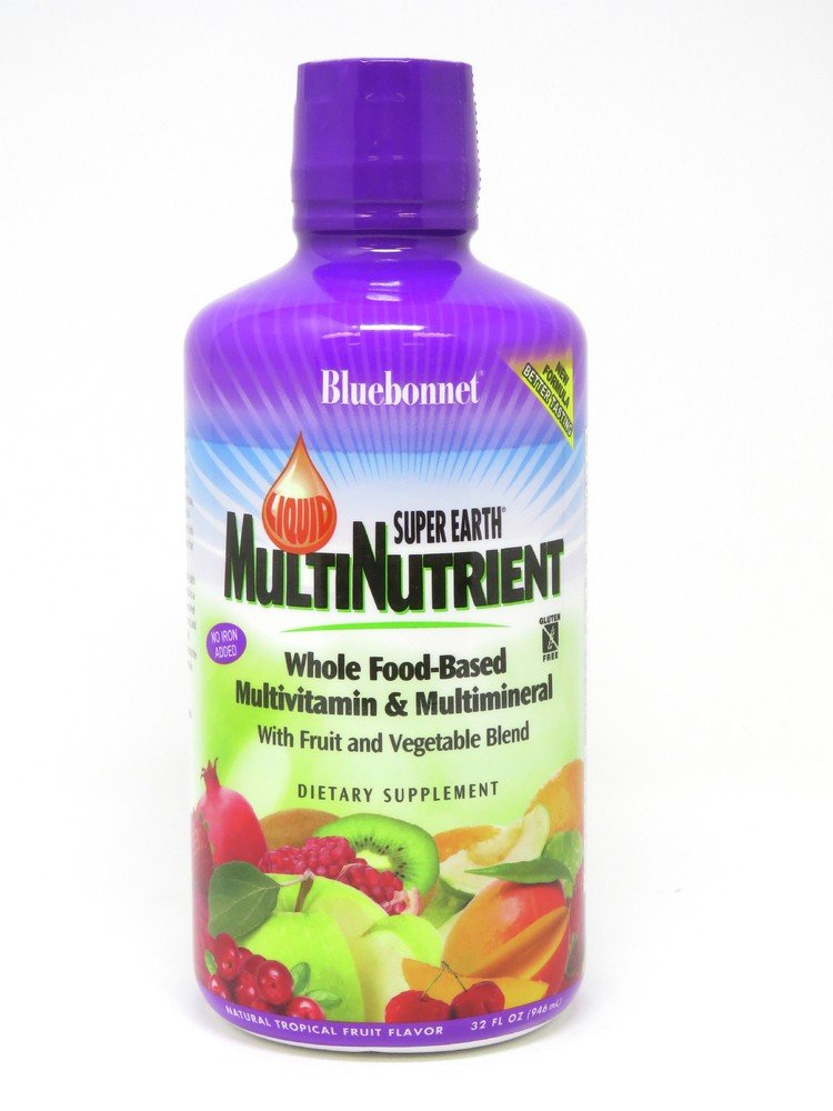 Bluebonnet Liquid Super Earth Multinutrient Formula Tropical Fruit 32 oz Liquid