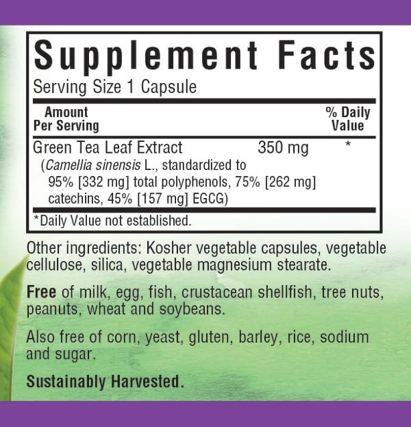 Bluebonnet EGCG Green Tea Leaf Extract 120 VegCap