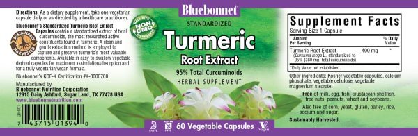 Bluebonnet Turmeric Root Extract 60 VegCap