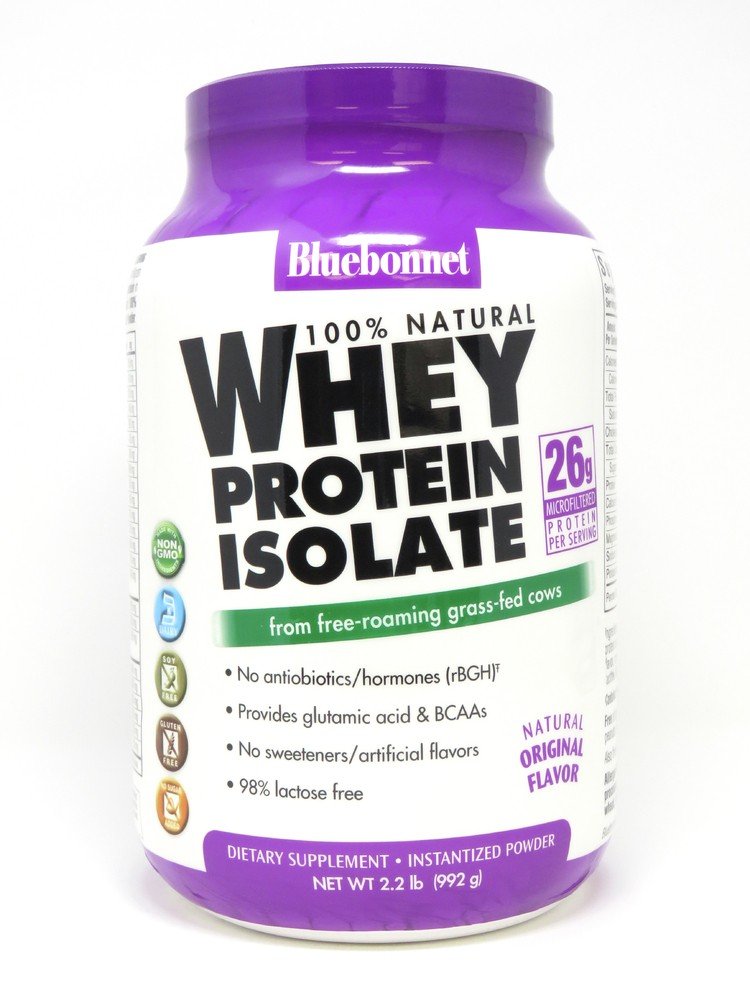 Bluebonnet Whey Protein Isolate Original 2.2 lbs Powder