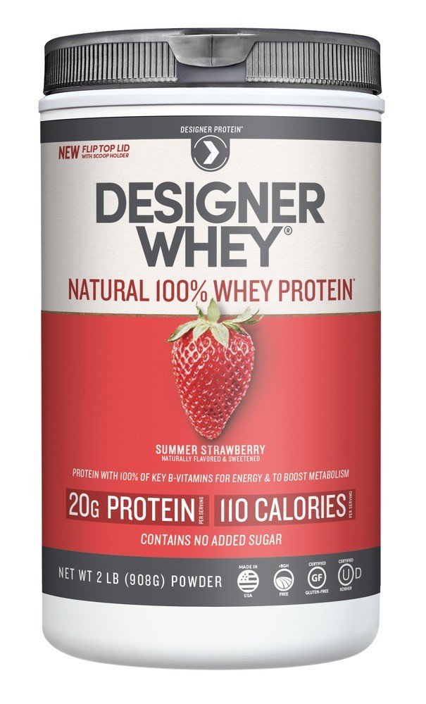 Designer Protein Designer Whey Protein Strawberry 2 lb (908g) Powder