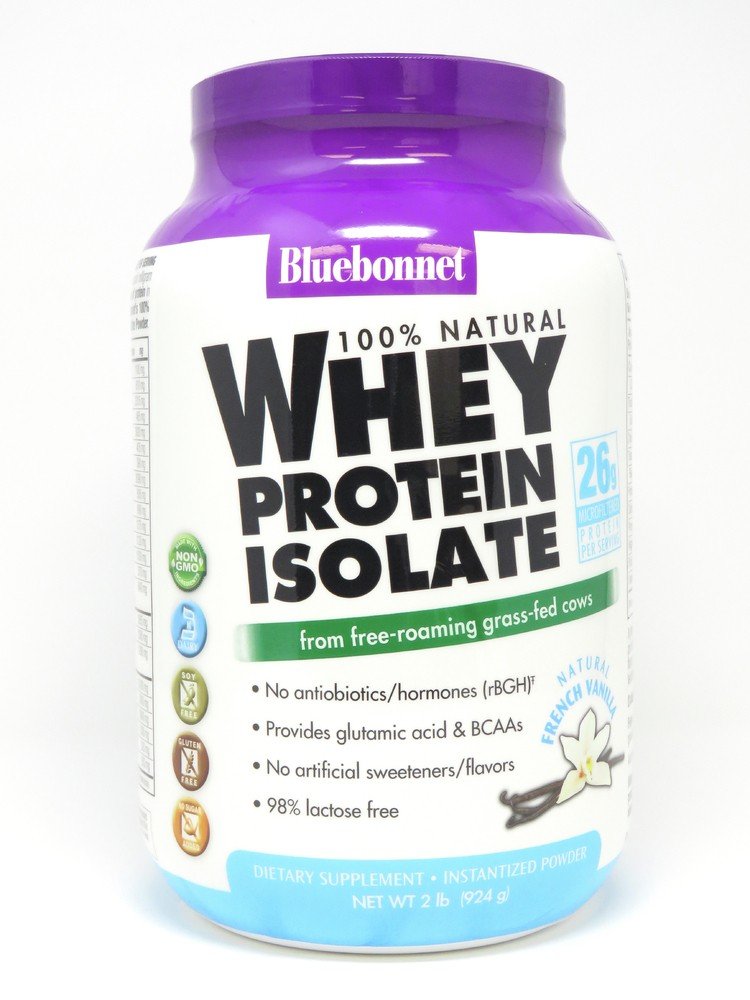 Bluebonnet Whey Protein Isolate French Vanilla 2 lbs Powder