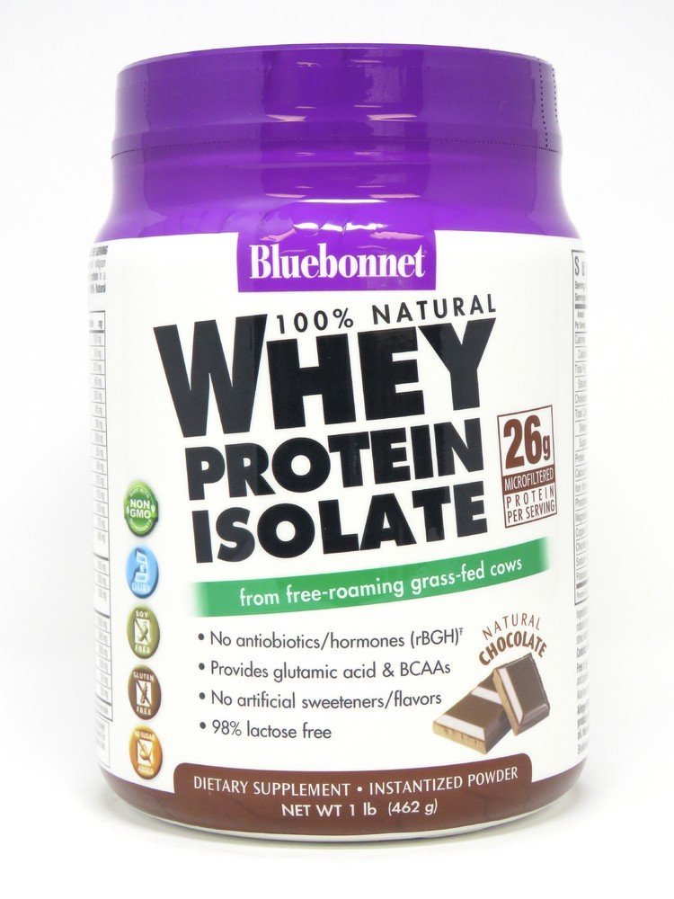 Bluebonnet Whey Protein Isolate Chocolate 1 lbs Powder