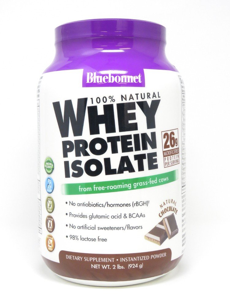 Bluebonnet Whey Protein Isolate Chocolate 2 lbs Powder