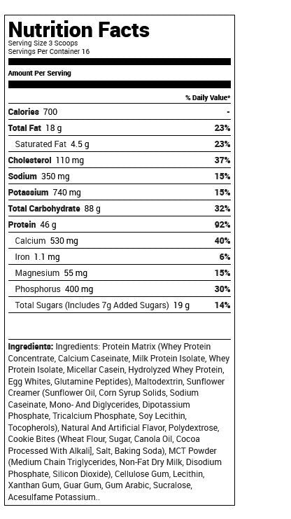 BSN True Mass Cookies and Cream 5.75 lbs Powder