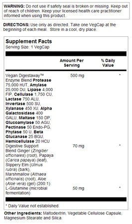 Solaray Vegan Digestaway 60 VegCap