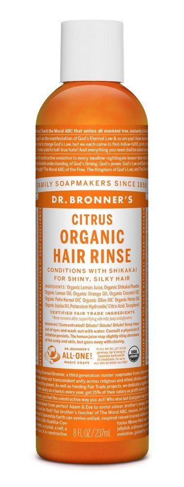 Dr. Bronner's Organic Citrus Conditioning Hair Rinse 8 oz Liquid