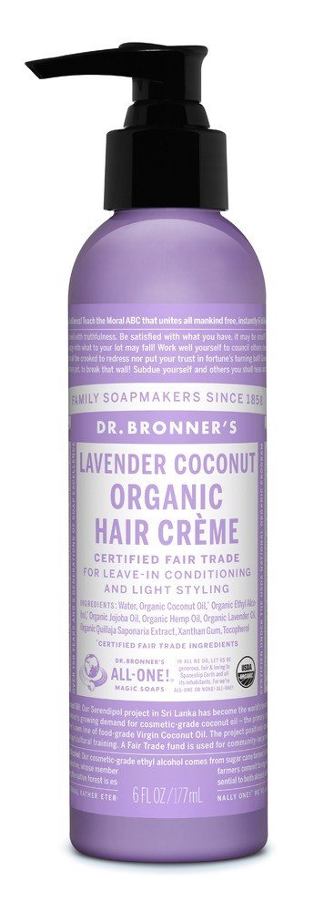 Dr. Bronner&#39;s Organic Lavender Coconut Hair Creme 6 oz Cream