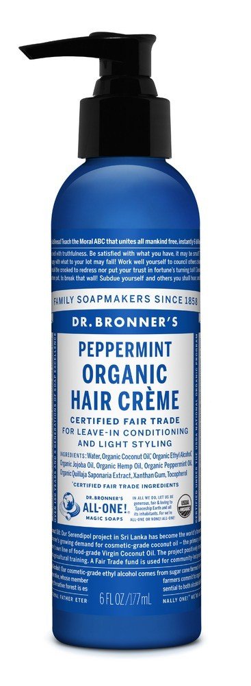 Dr. Bronner's Organic Peppermint Hair Conditioner 6 oz Cream