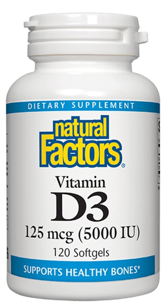 Natural Factors Vitamin D3 5000 IU 120 Softgel