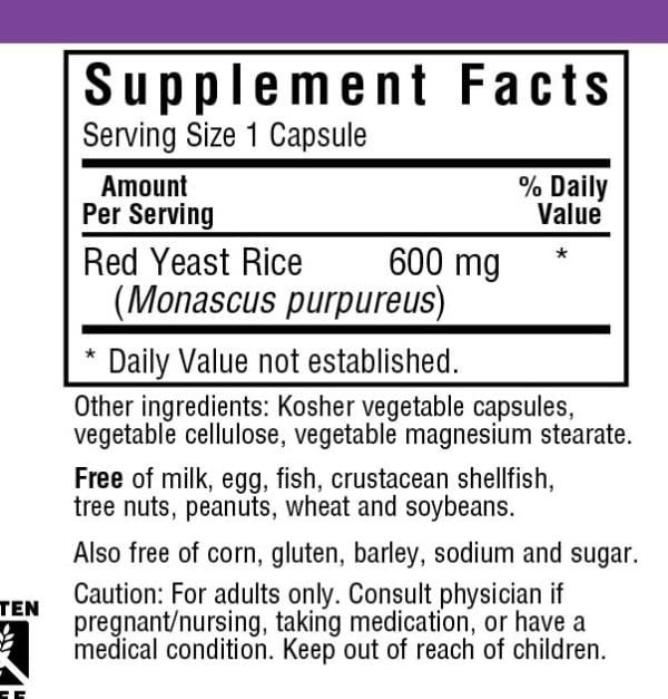 Bluebonnet Red Yeast Rice 600mg 60 VegCap