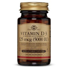 Solgar Vitamin D3 (Cholecalciferol) 125 mcg (5,000 IU) 60 VegCap