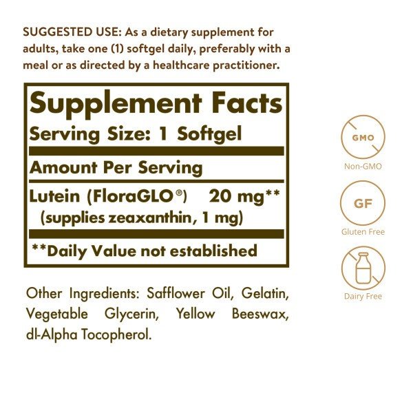 Solgar Lutein 20 mg 60 Softgel
