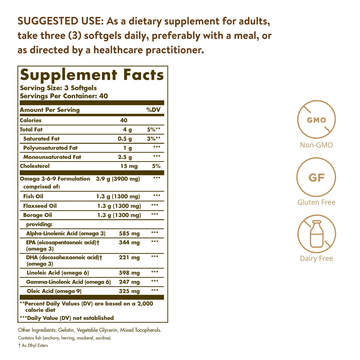 Solgar Omega 3 Fish Oil Concentrate 120 Softgel