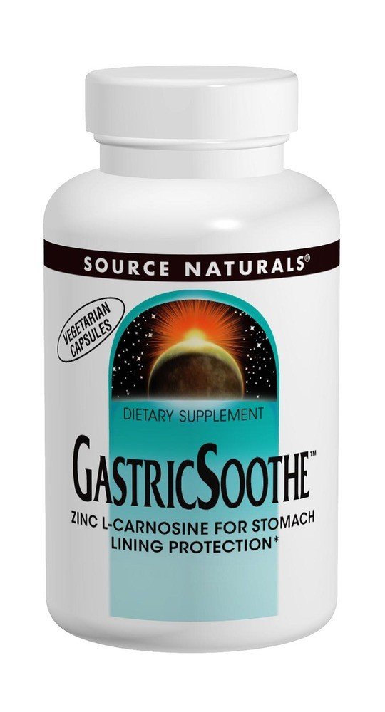 Gastric Soothe | Source Naturals, Inc | Zinc L-Carnosine | Stomach Lining Protection | Vegetarian | Dietary Supplement | 120 VegCaps | 120 Capsules | VitaminLife