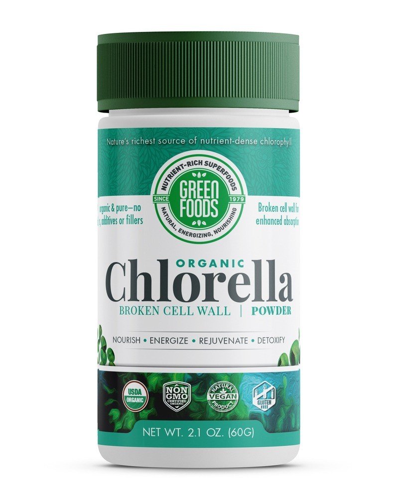 Green Foods Organic Chlorella Powder 2.1 oz Powder