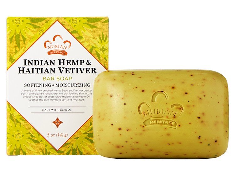 Nubian Heritage Indian Hemp & Haitian Vetiver Soap 5 oz Bar