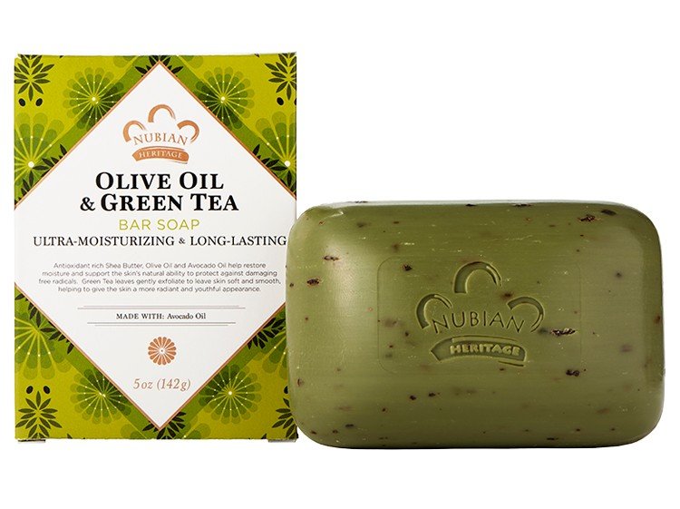 Nubian Heritage Olive Oil &amp; Green Tea Soap 5 oz Bar