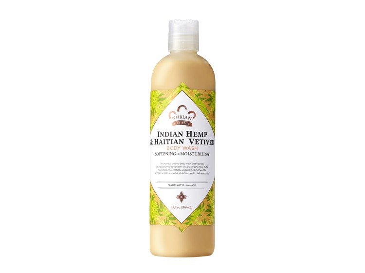 Nubian Heritage Indian Hemp & Haitian Vetiver Body Wash 13 oz Liquid