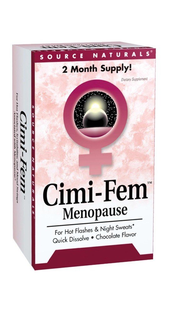 Source Naturals, Inc. Eternal Woman Cimi-Fem Black Cohosh Sublingual-Chocolate Peppermint 60 Lozenge