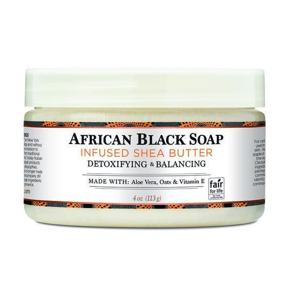 Nubian Heritage 100% Organic Shea Butter Infused with African Black Soap 4 oz Cream