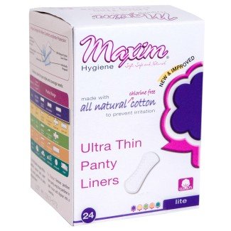 Maxim Hygiene Products Natural Cotton Ultra Thin Pantiliners Light Days 24 Pad