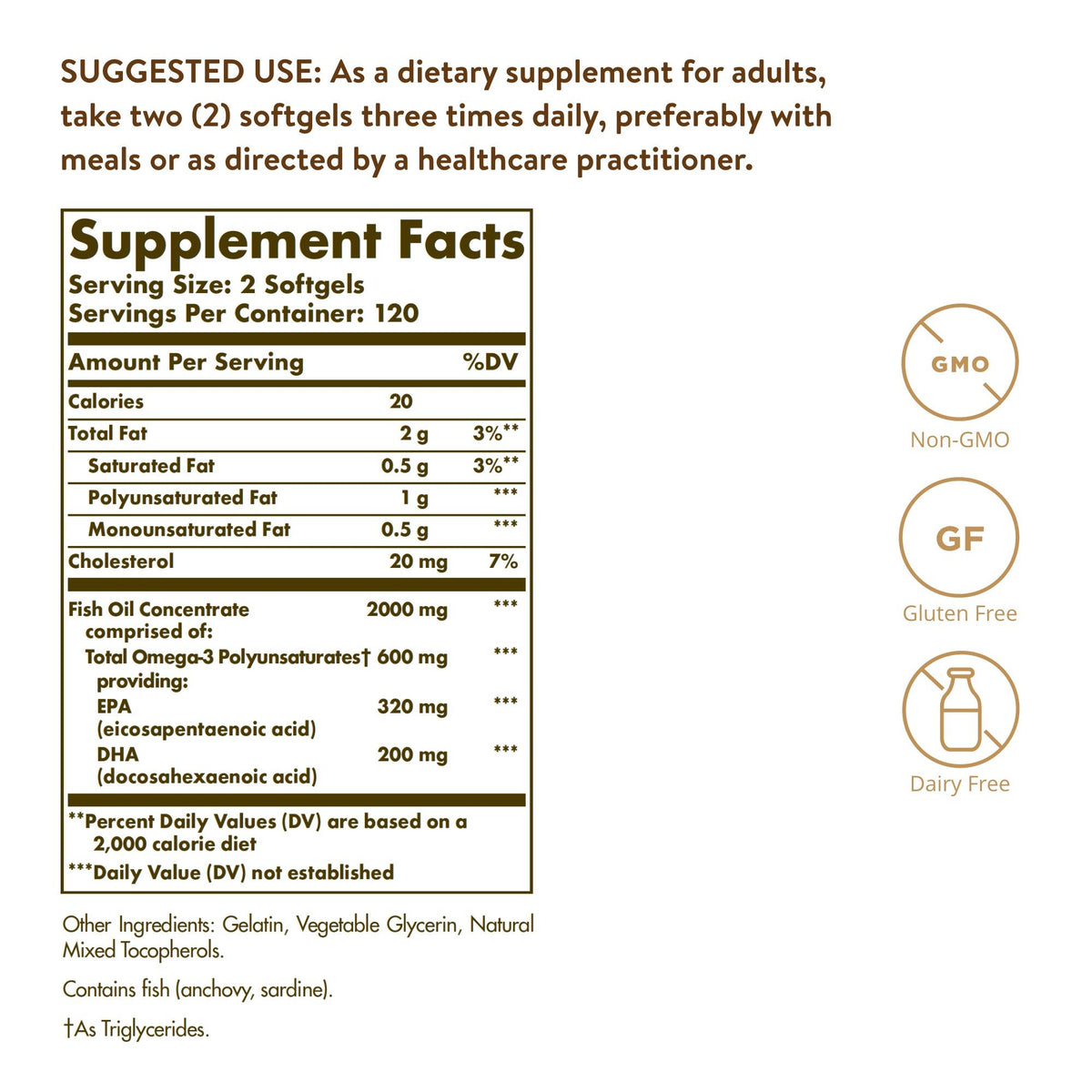 Solgar Omega 3 Fish Oil Concentrate 240 Softgel